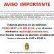 Cartel cierre oficina web