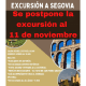 Cartel anuncio que se postpone la excursión a Segovia