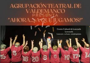 Cartel de obra de teatro "¿a qué jugamos"