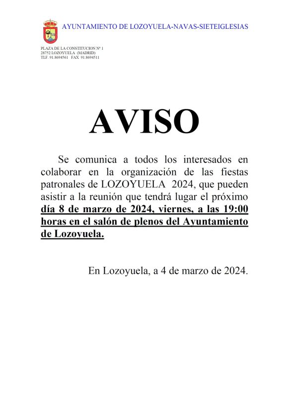 AVISO_REUNION_FIESTAS_LOZOYUELA_2024_8-03-2024